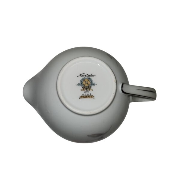 Noritake Rose China Gravy Boat With Silver Trim - Picture 6 of 9